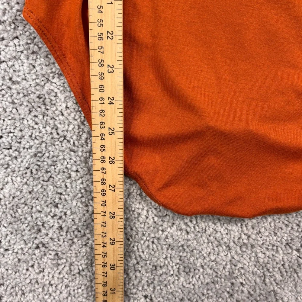 143 Story by Line Up Women Burnt Orange One Shoulder Long Sleeve Bodysuit S - Picture 6 of 8